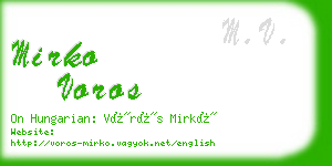 mirko voros business card